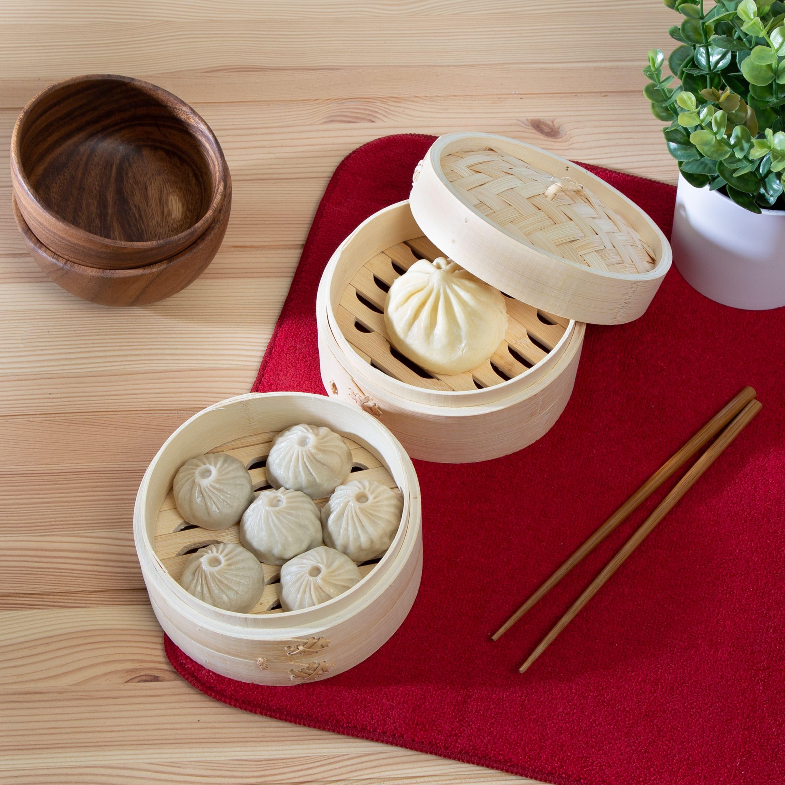 Amazon | Joyce Chen 26-0016, 3-Piece Bamboo Steamer, 6-Inch by